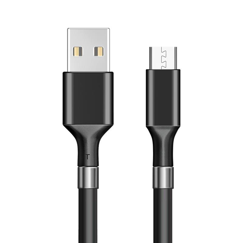 CABLE MAGNETICO ENROLLABLE PK01 MICRO USB 0,9M NEGRO