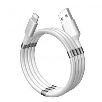 CABLE MAGNÉTICO ENROLLABLE PK01 LIGHTNING