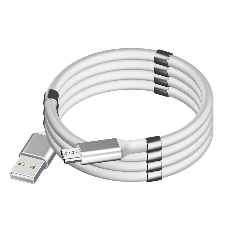 CABLE MAGNÉTICO ENROLLABLE PK01 MICRO USB