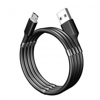 CABLE MAGNÉTICO ENROLLABLE PK01 MICRO USB